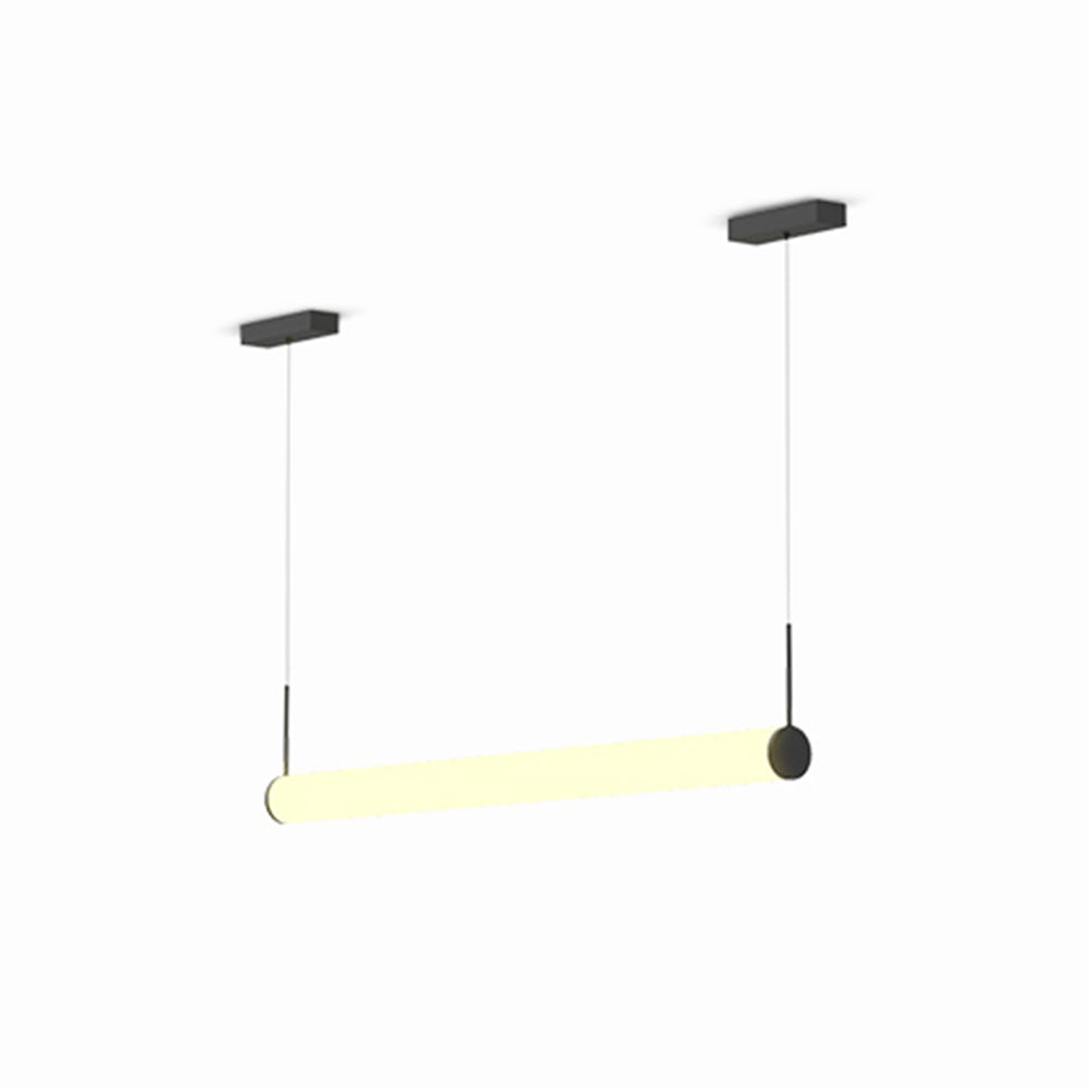 Modern cylinder outdoor pendant light. Edge style lighting.