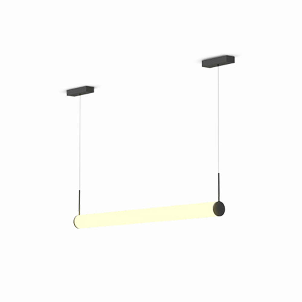 Modern cylinder outdoor pendant light. Edge style lighting.