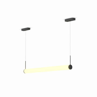 Modern cylinder outdoor pendant light. Edge style lighting.