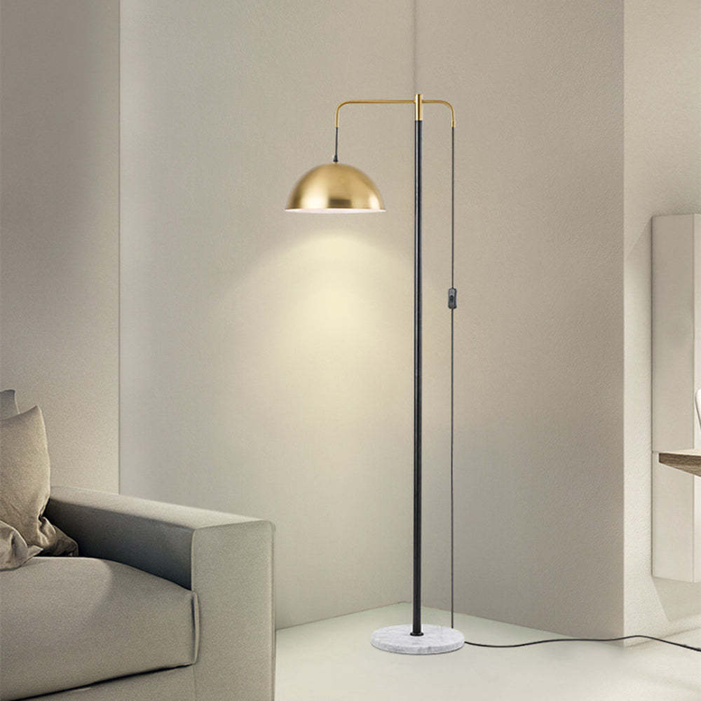 Carins minimalist floor lamp with marble base