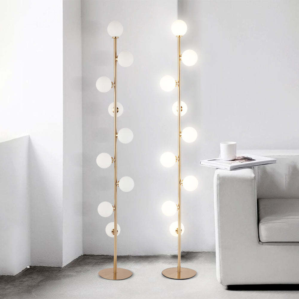 Modern living room with Valentina floor lamps