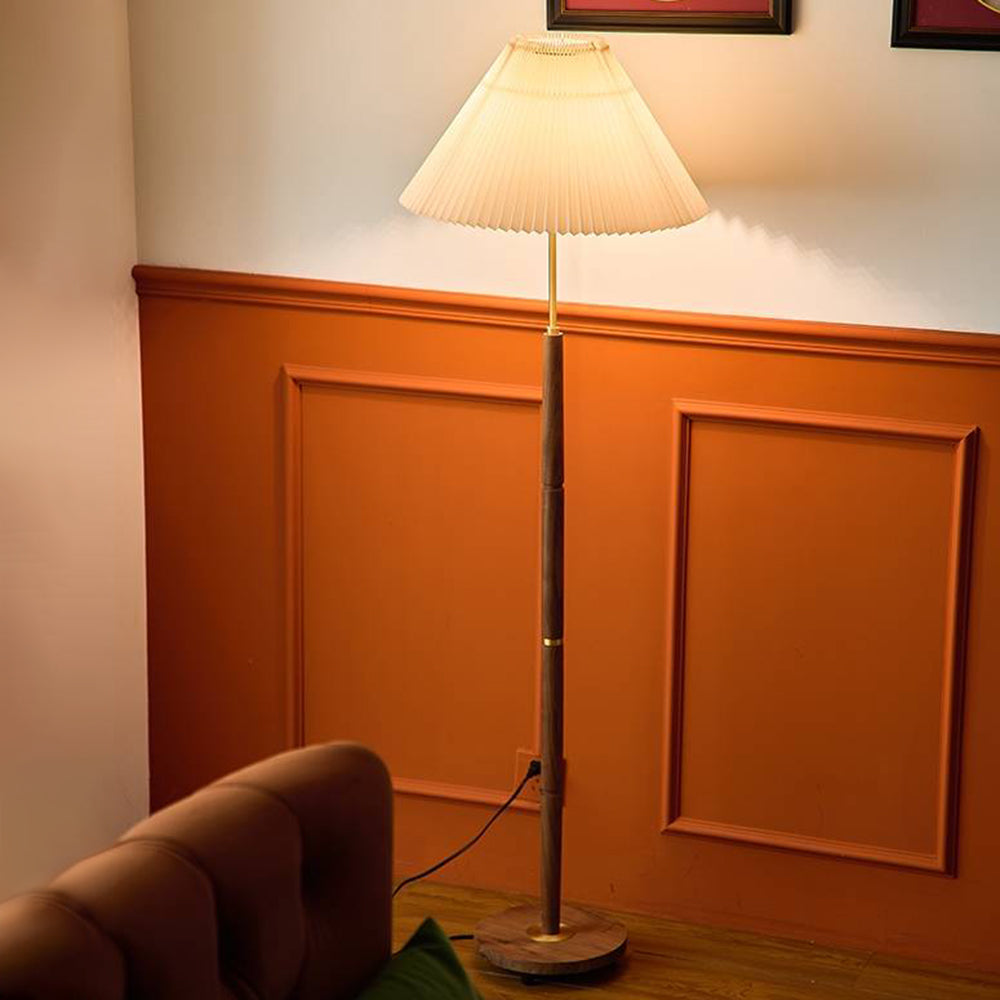 Ozawa Simple Walnut/Metal/Fabric, Table/Floor Lamp, Living Room