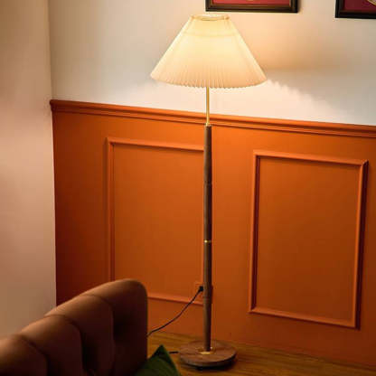 Ozawa Simple Walnut/Metal/Fabric, Table/Floor Lamp, Living Room