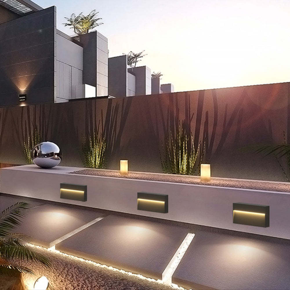 Orr Deck Step Lights illuminating modern outdoor space