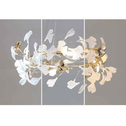 Olivia Modern Petal Shaped Metal Ceramic Chandelier Dining Room