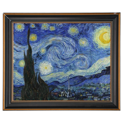 Starry Night framed oil painting reproduction for dining room art