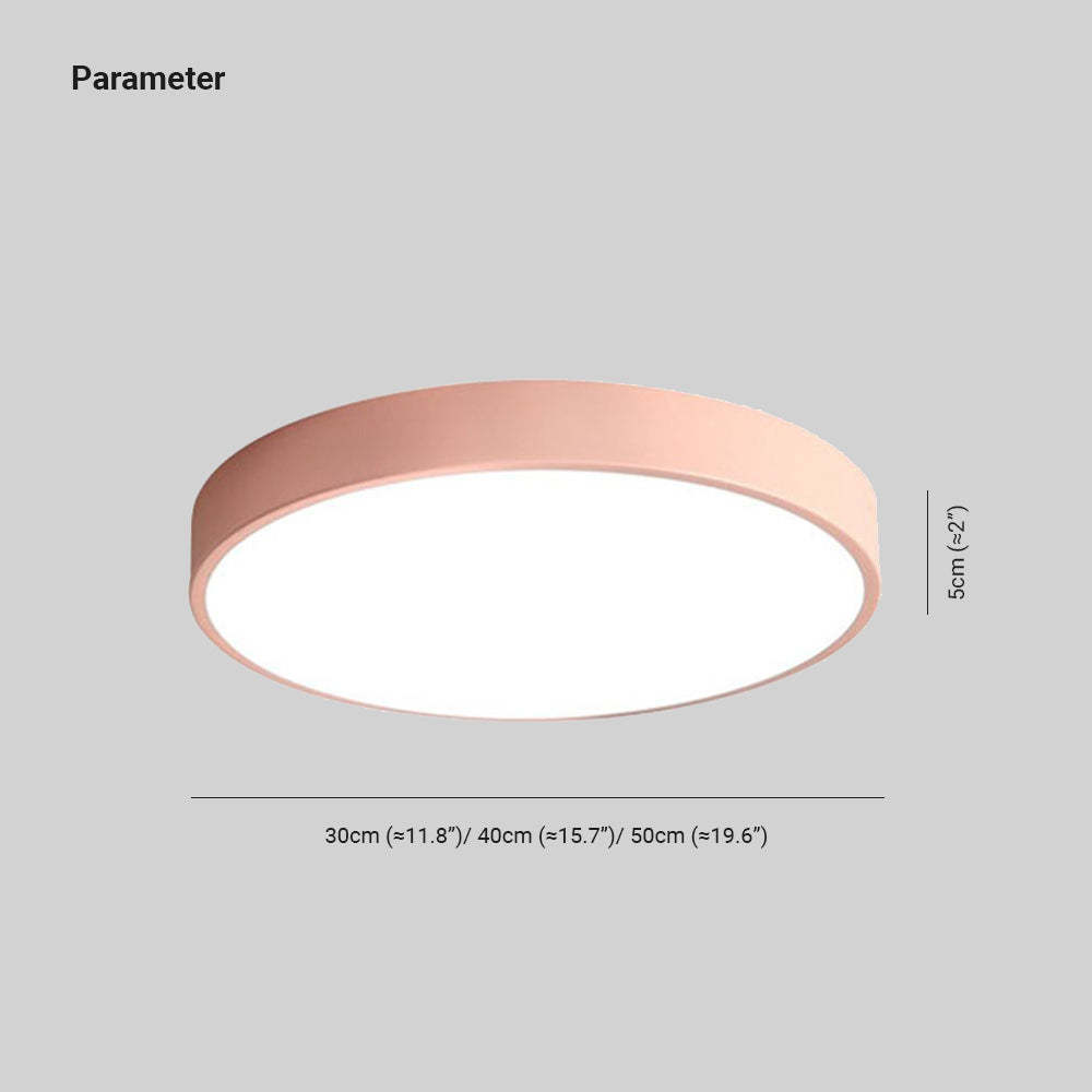 Pink Morandi Flush Mount Ceiling Light Dimensions