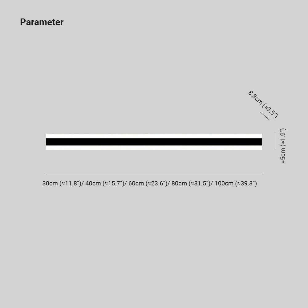 Linear Wall Lamp Dimensions: 30-100cm, bathroom light fixture
