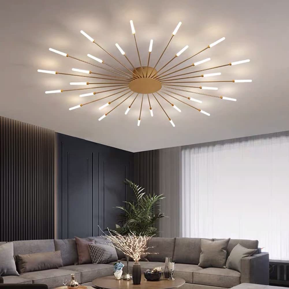 Lowry Fireworks Ceiling Light in Modern Living Room