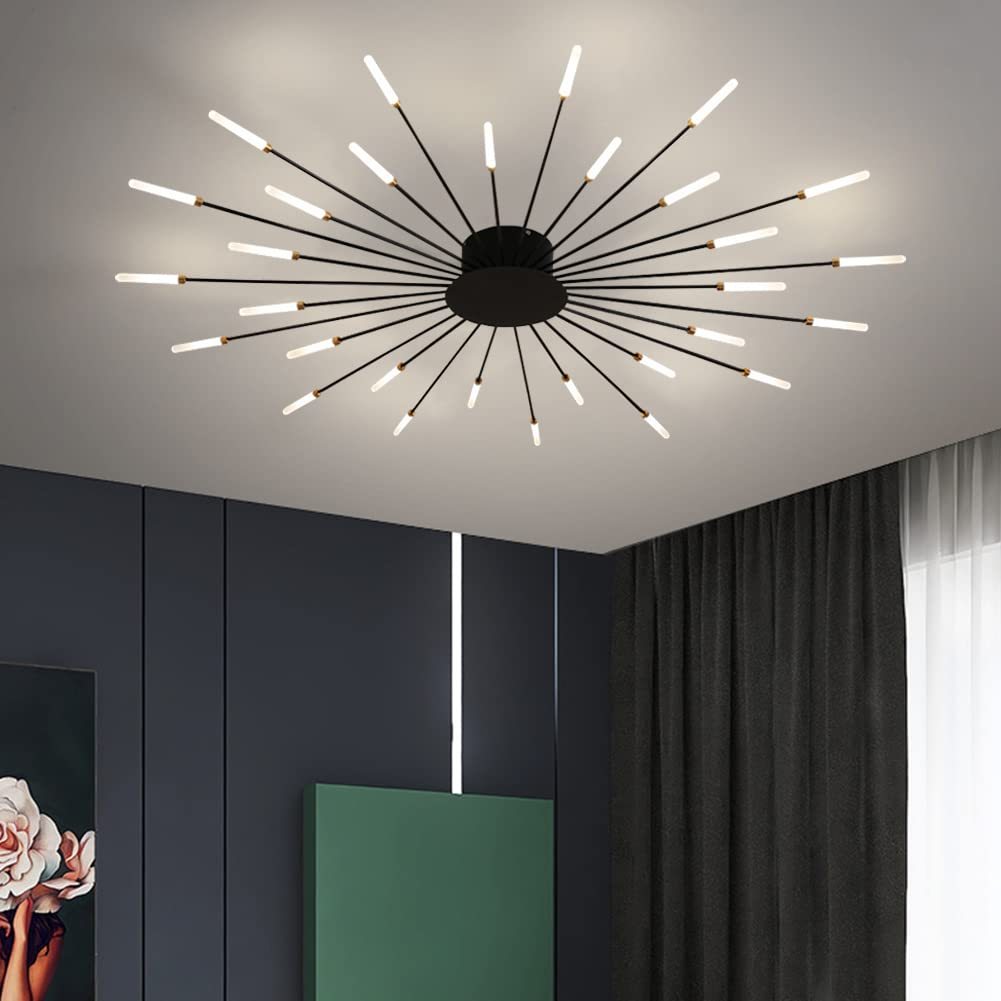 Lowry Fireworks Ceiling Light in Living Room
