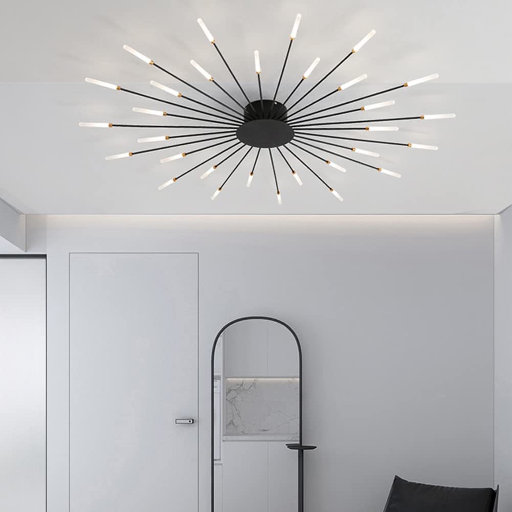 Lowry Fireworks ceiling light installed, modern interior design