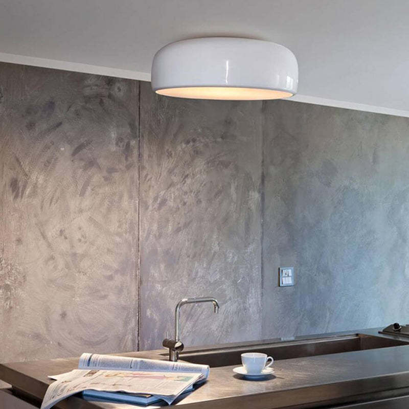 Leilani modern white ceiling light in kitchen, illuminating