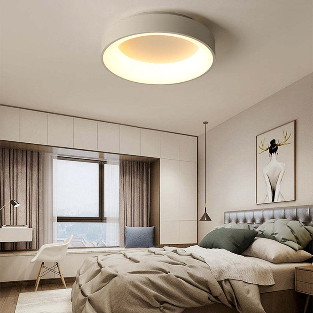 Modern Quinn Flush Mount Ceiling Light in Bedroom