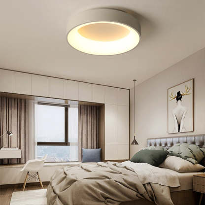 Modern Quinn Flush Mount Ceiling Light in Bedroom