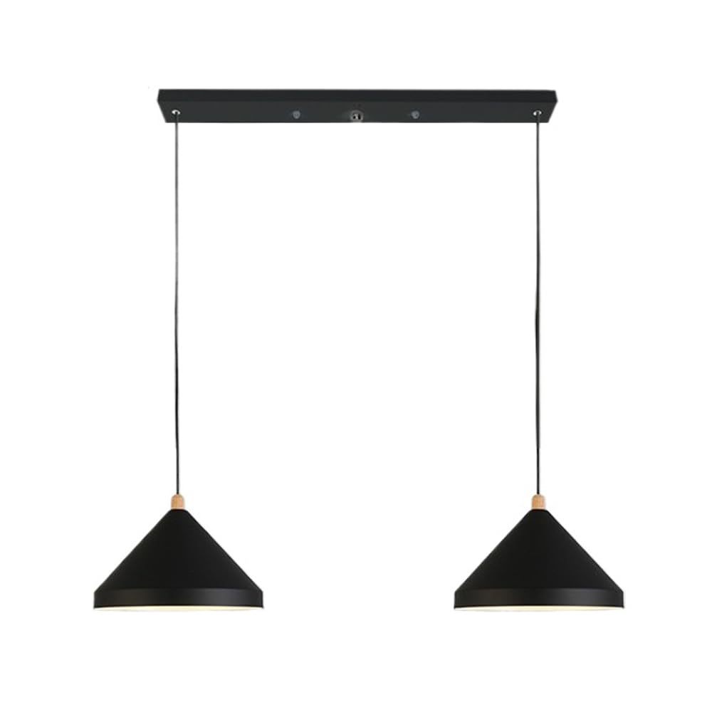 Black Hailie Industrial Metal Pendant Lights - Dining Room/Bedroom