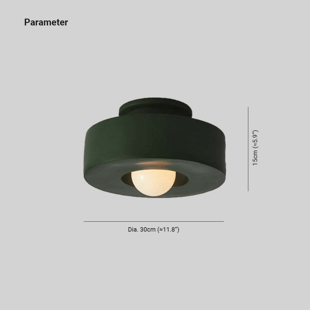 Green Morandi Flush Mount Ceiling Light Dimensions