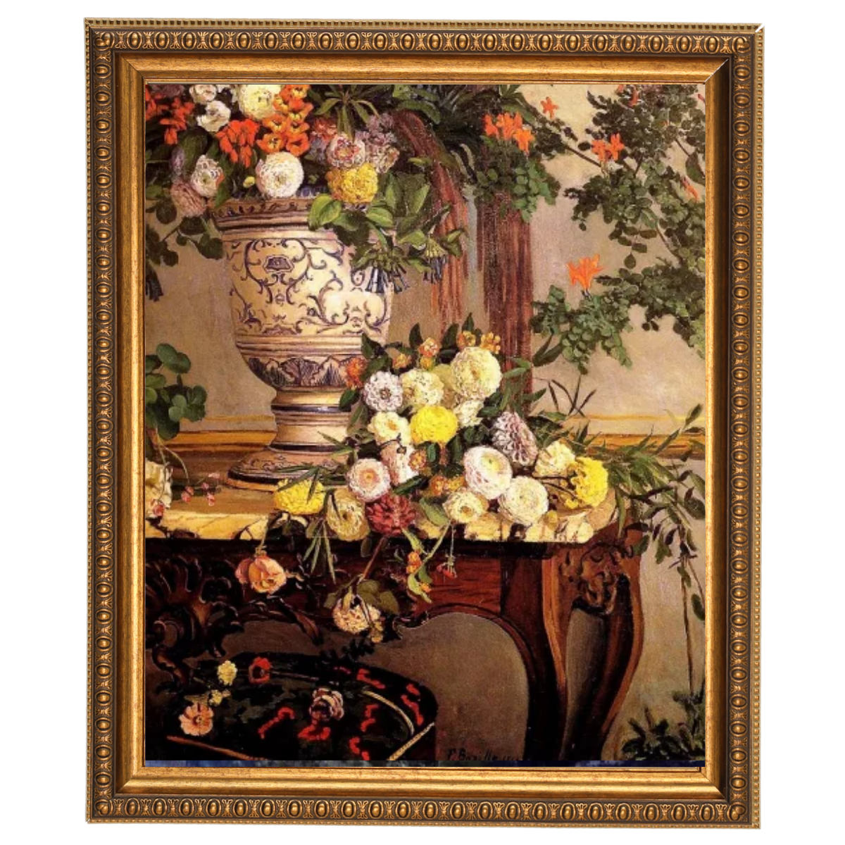Frederic Bazille Flowers Oil Painting Reproduction