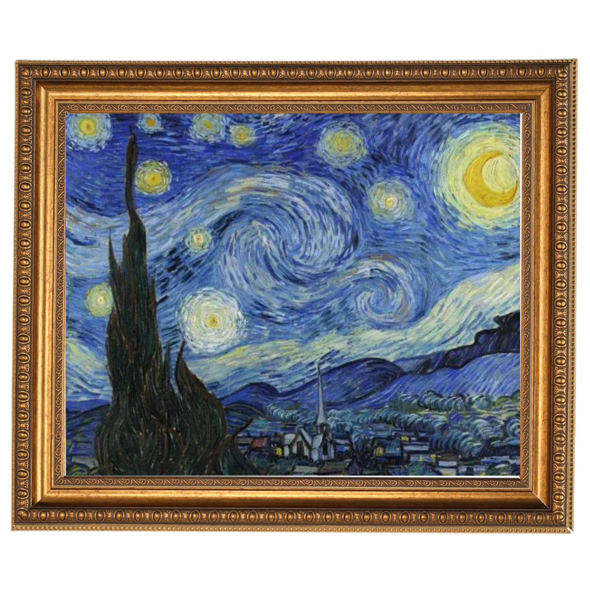 Van Gogh's Starry Night framed oil painting reproduction for dining room