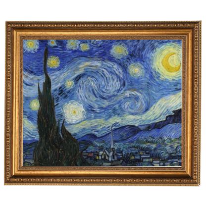 Van Gogh's Starry Night framed oil painting reproduction for dining room