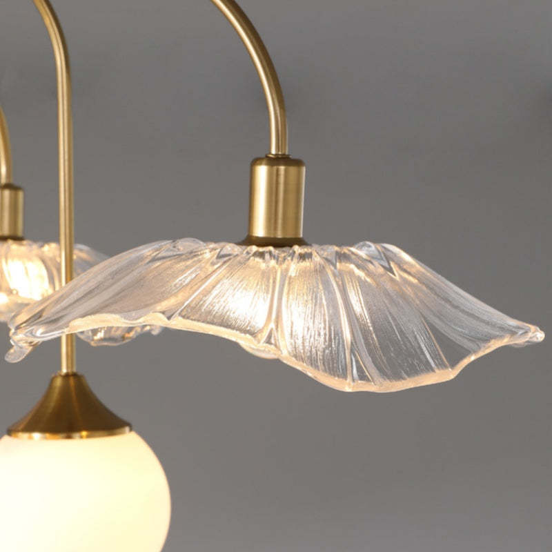 Close-up of Hailie Nordic Chandelier Glass Shade