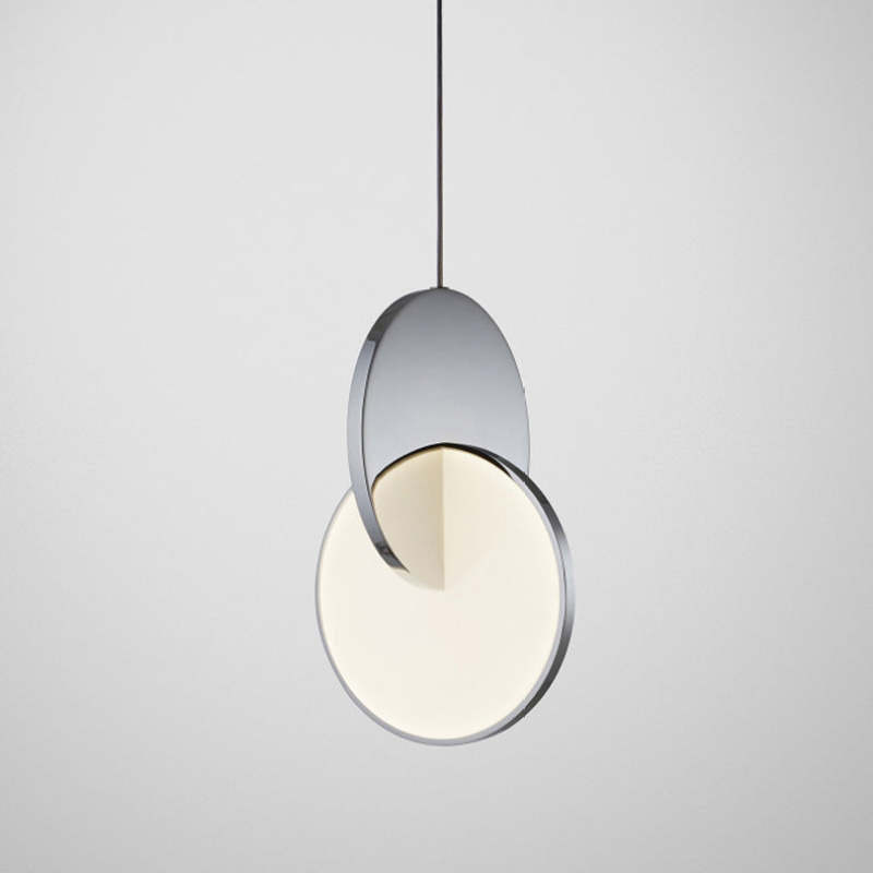 Modern Welsh pendant light with metal disc design
