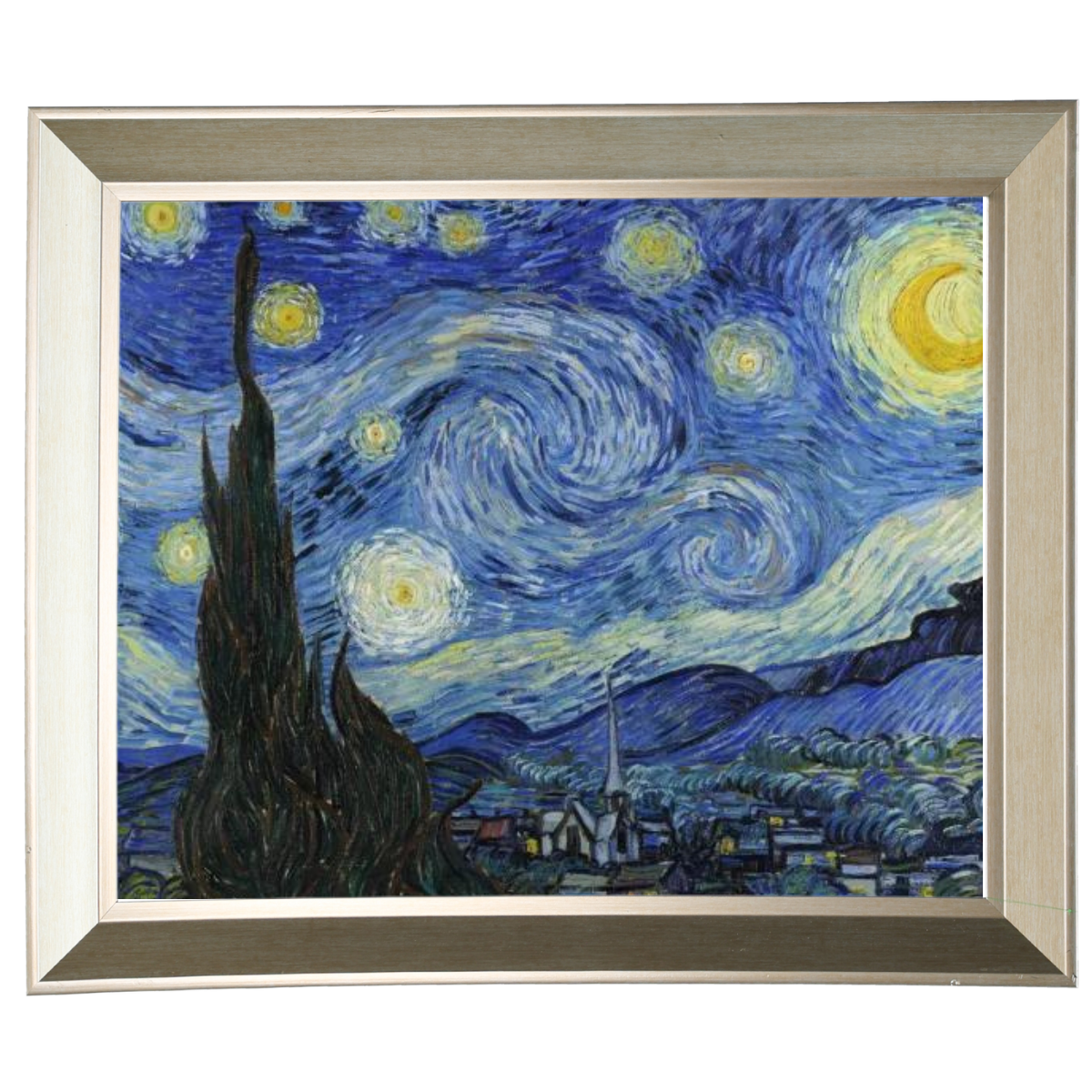 Van Gogh's Starry Night framed oil painting for dining room