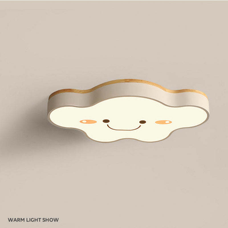 Cloud LED Ceiling Light - Smiling Face, Kids Room Lighting
