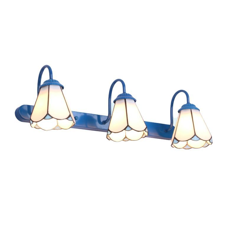 Blue Flower Wall Lamp - Baxter Vintage Metal Lighting