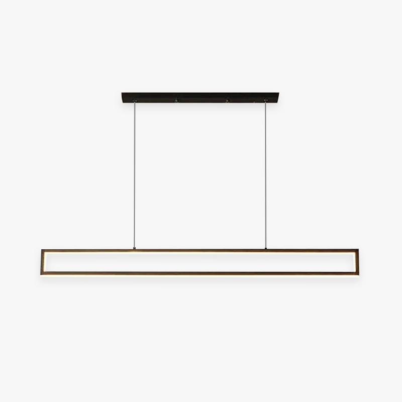Modern metal rectangular pendant light