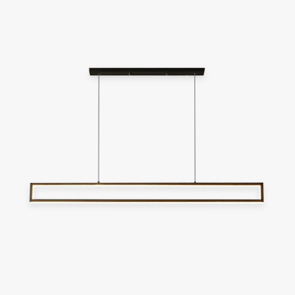 Modern metal rectangular pendant light