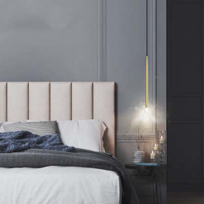 Carr Pendant Light in Modern Bedroom, Gold Finish
