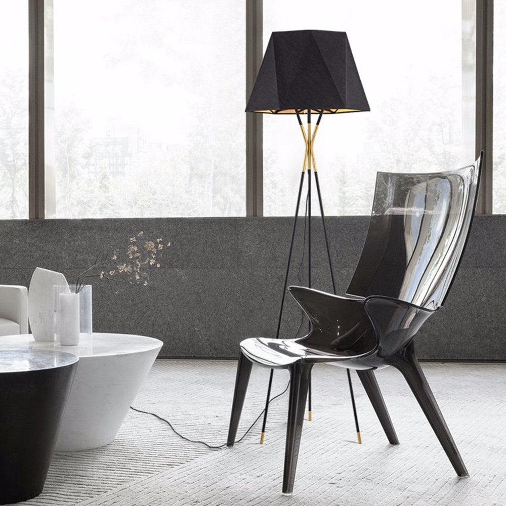 Salgado floor lamp with chair and decor
