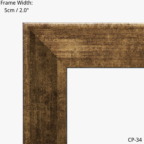 Gold picture frame detail, 5cm width