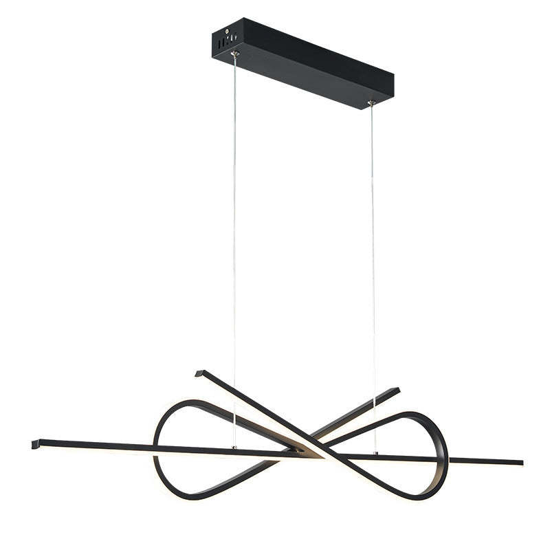 Bouvet Nordic bow-tie pendant light, black metal finish