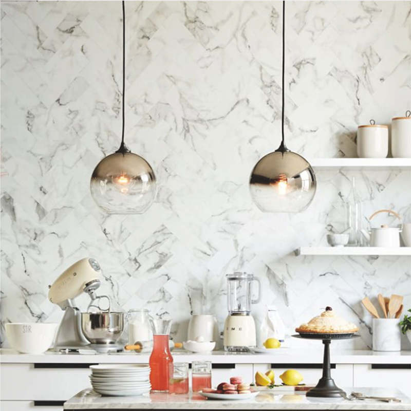 Levy Gradient Pendant Lights in Modern Kitchen
