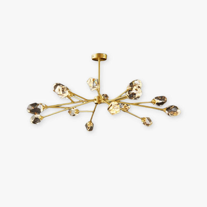 Golden Crystal Chandelier for Living Room