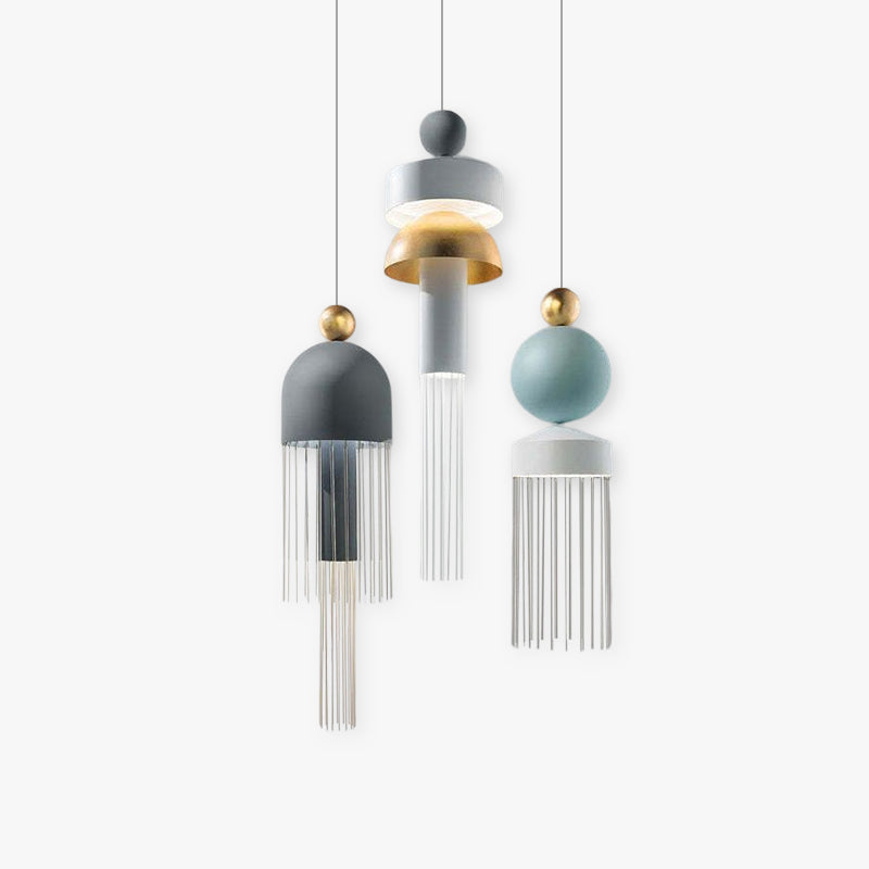 Colon Modern Tassel Metal Pendant Lights - Lassola