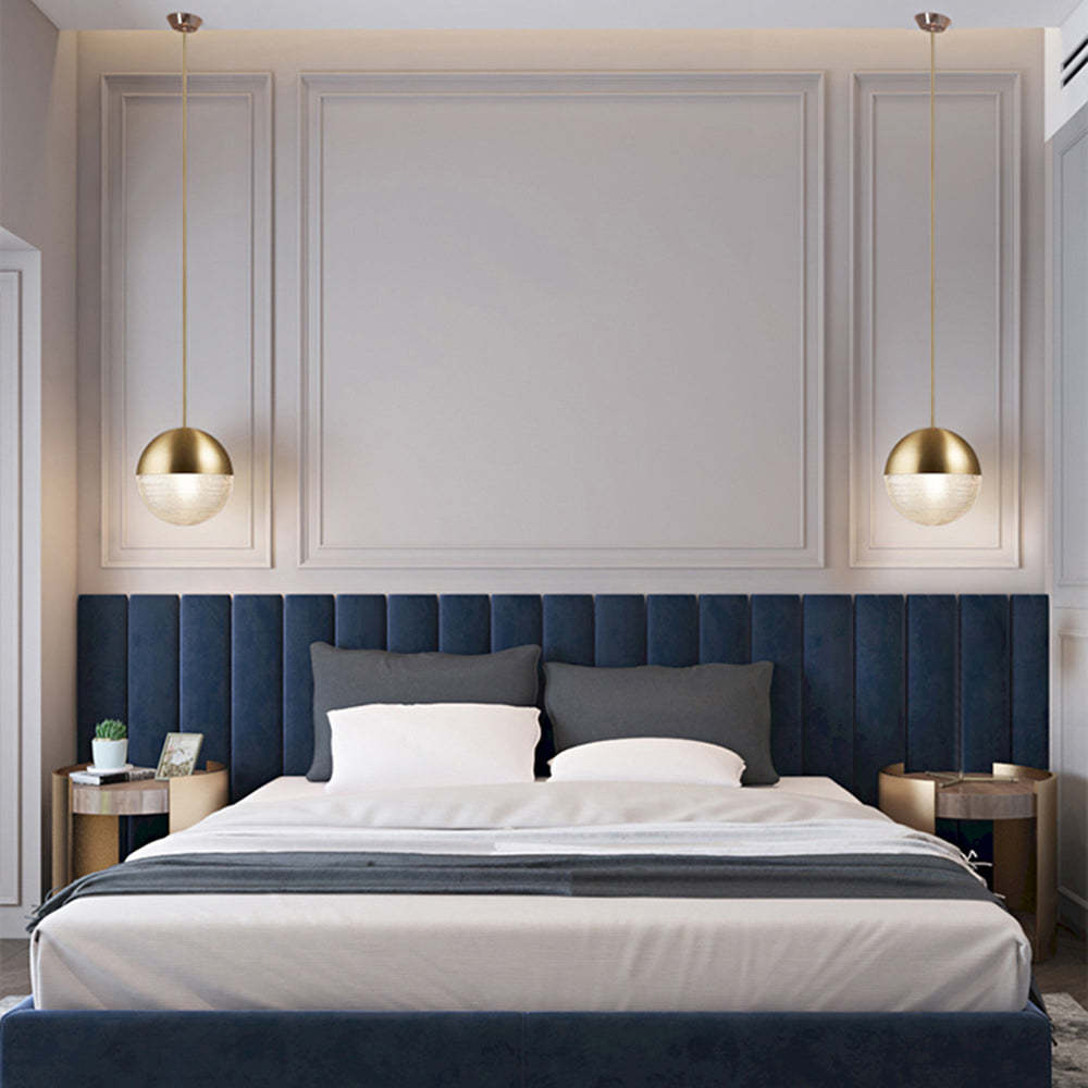 Bedroom with Hailie Pendant Lights - Las Sola Lighting