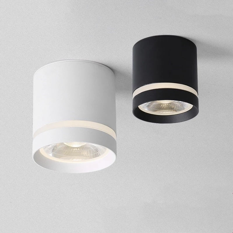 Freja Ceiling Light in black and white options, modern bedroom lighting