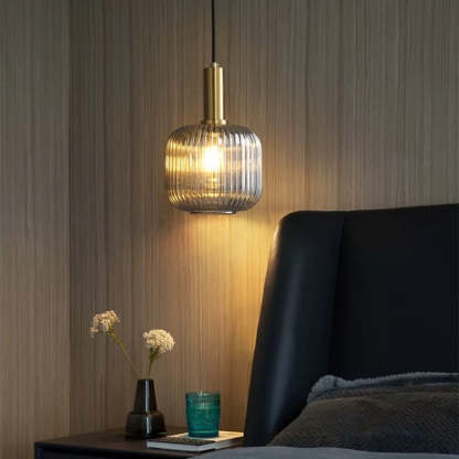 Hailie pendant light - crystal glass bedroom lighting