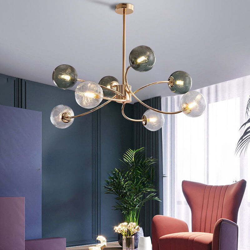 Valentina modern pendant light with glass globes
