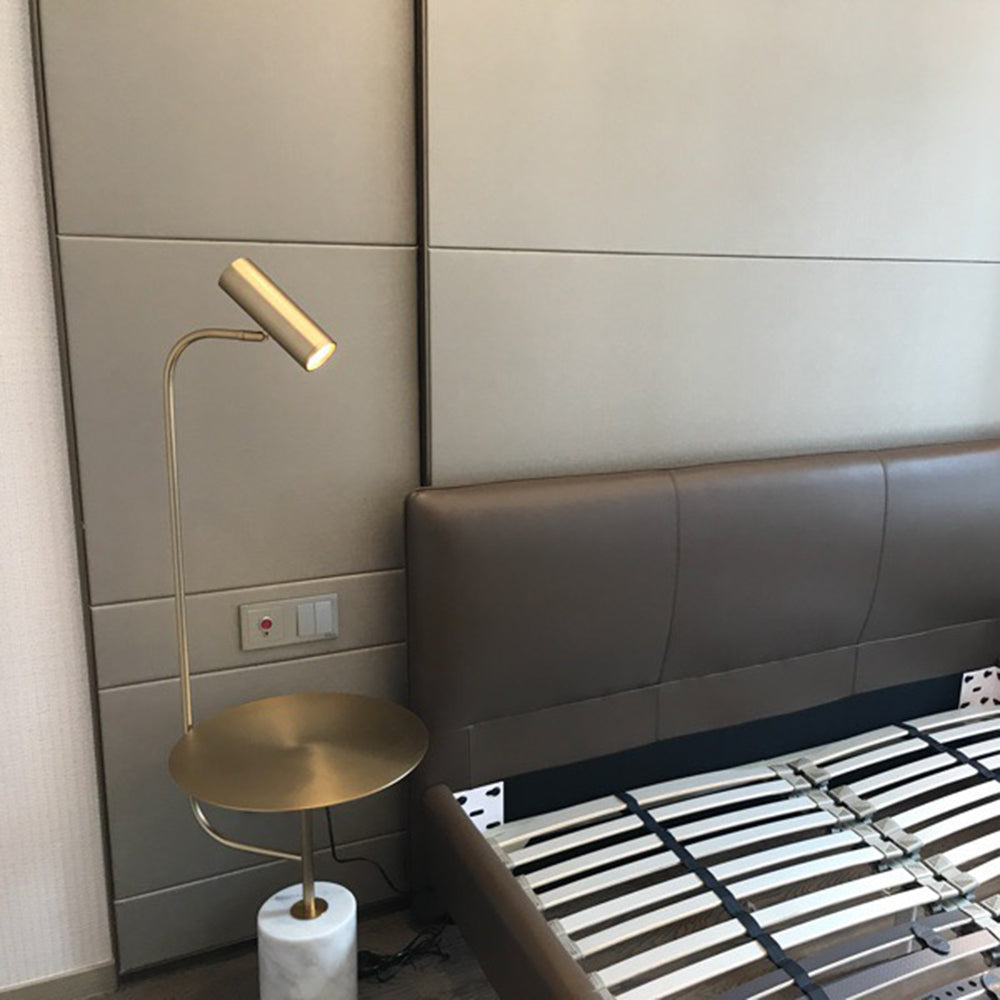 Salgado Floor Lamp with Table in Bedroom Setting