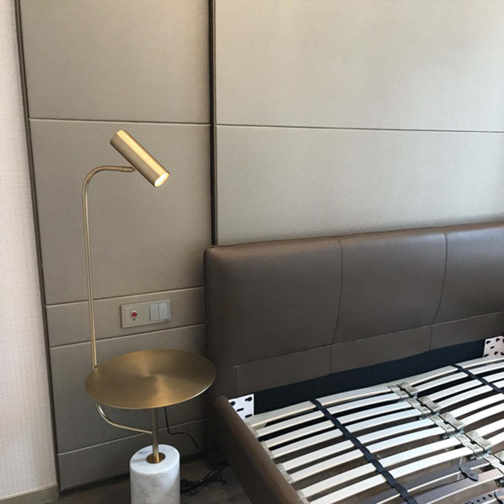 Salgado Floor Lamp with Table in Bedroom Setting