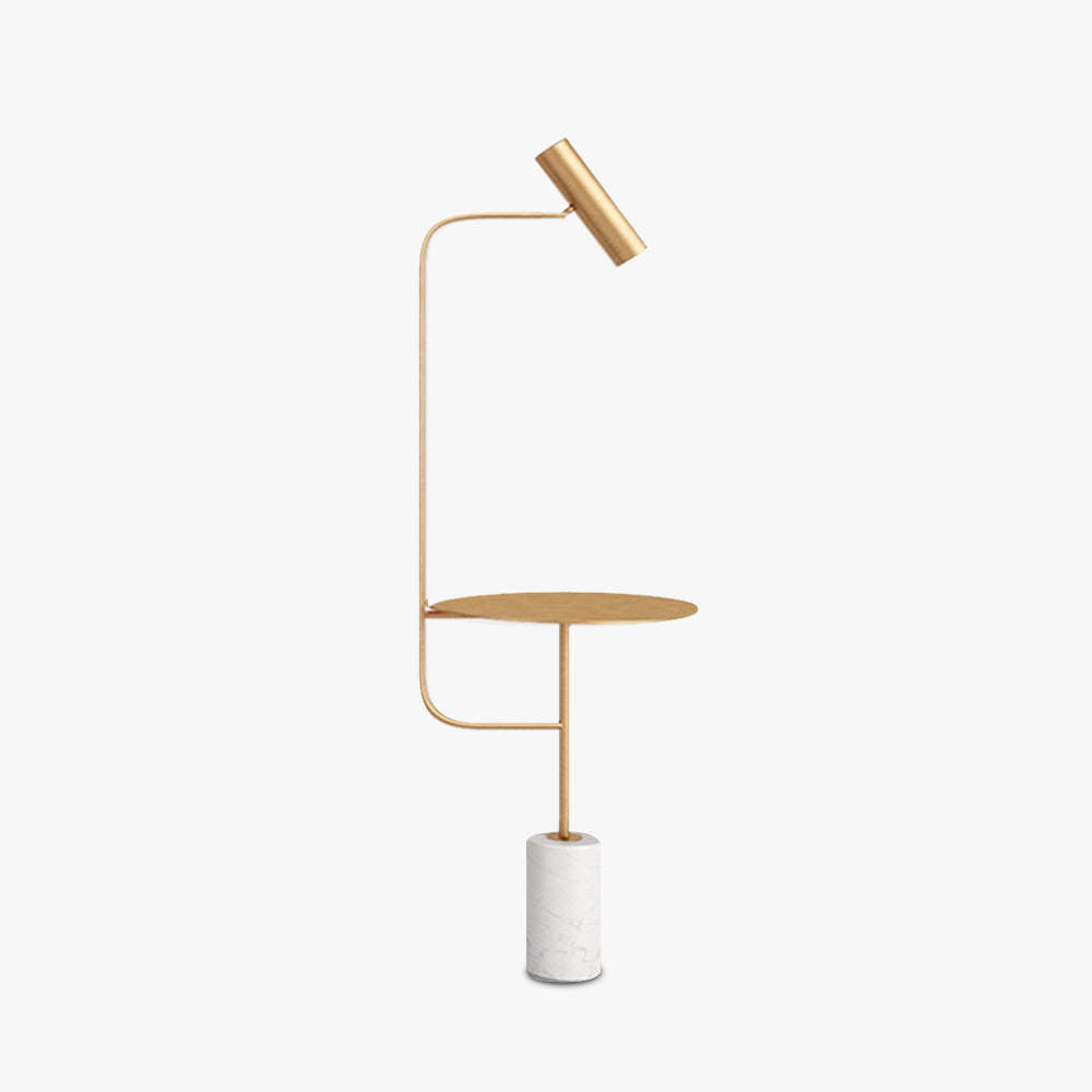 Salgado Minimalist Metal Floor Lamp With Table