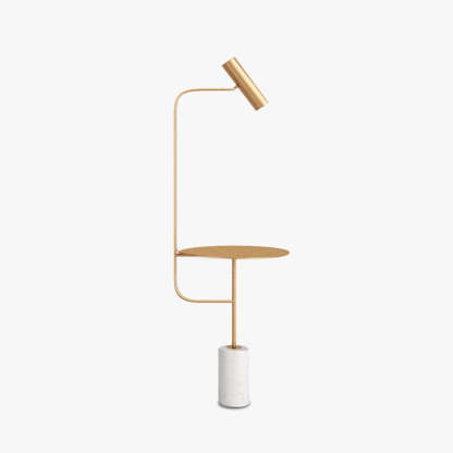 Salgado Minimalist Metal Floor Lamp With Table
