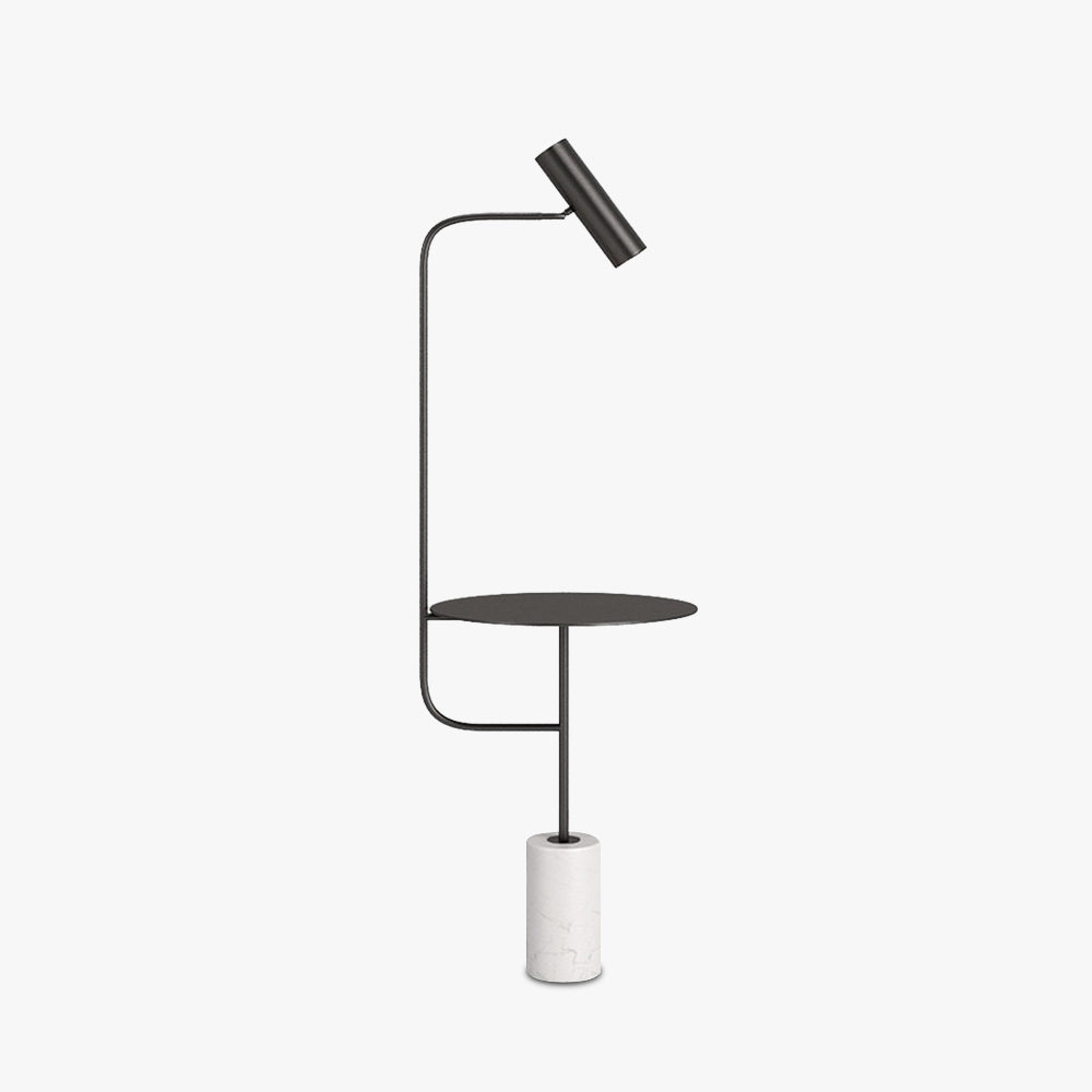 Salgado floor lamp with metal frame and marble base