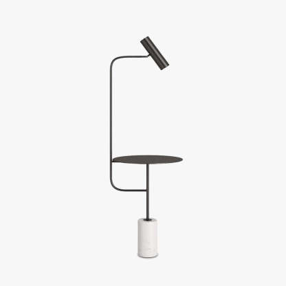 Salgado floor lamp with metal frame and marble base