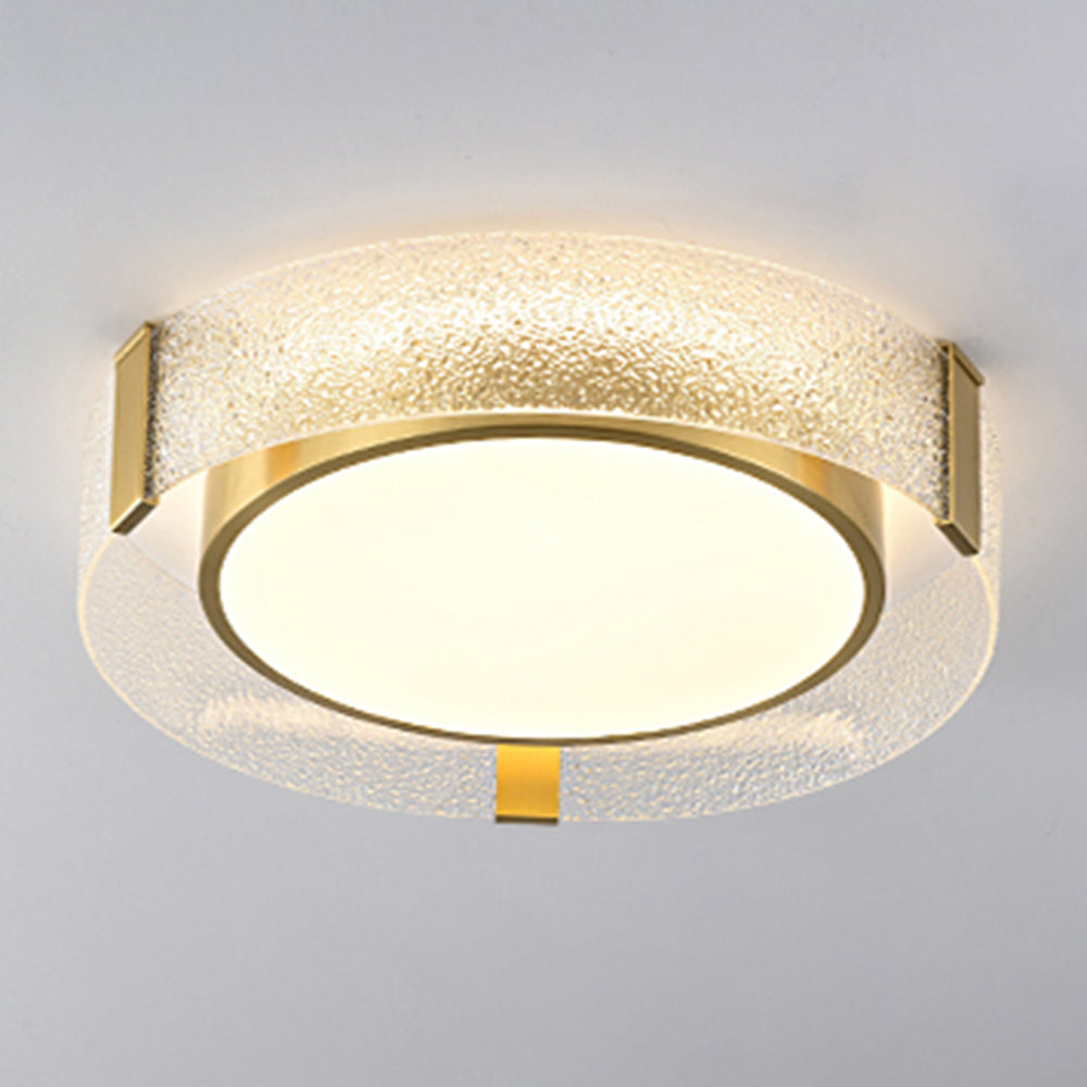 Quinn modern round ceiling light with frosted glass