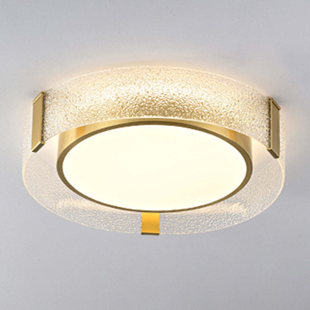 Quinn modern round ceiling light with frosted glass