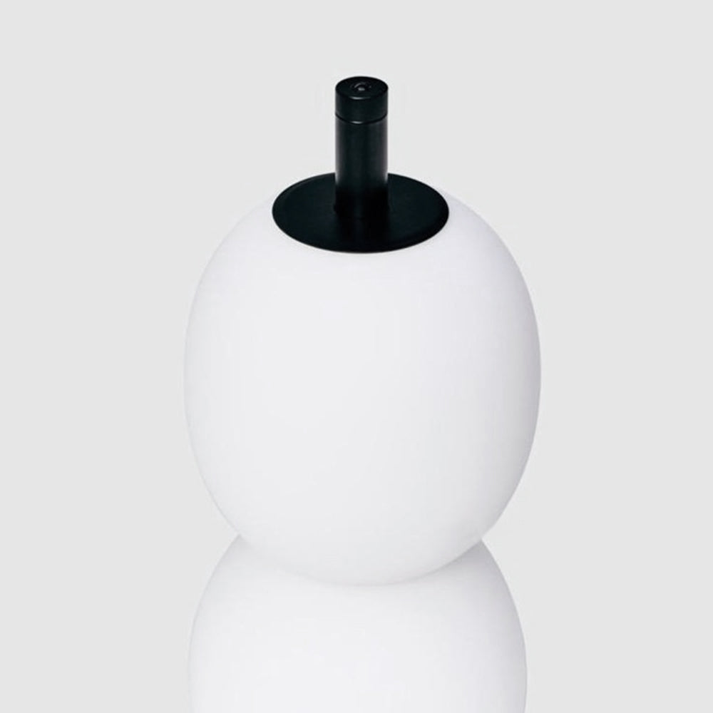 Valentina Floor Lamp: Close-up of white glass sphere detail
